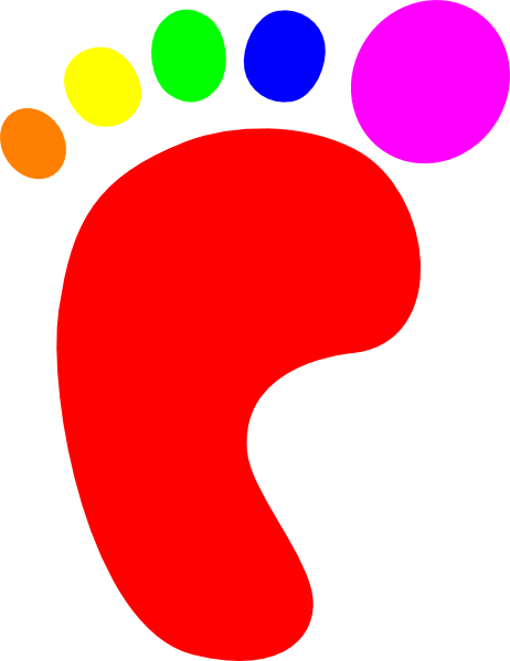 Feet Clipart Pair Foot - Foot Color (462x599), Png Download