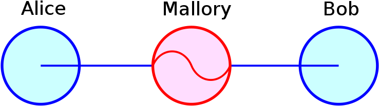 Draw Curved Path Inside Circle - 中間 人 攻擊 (800x568), Png Download