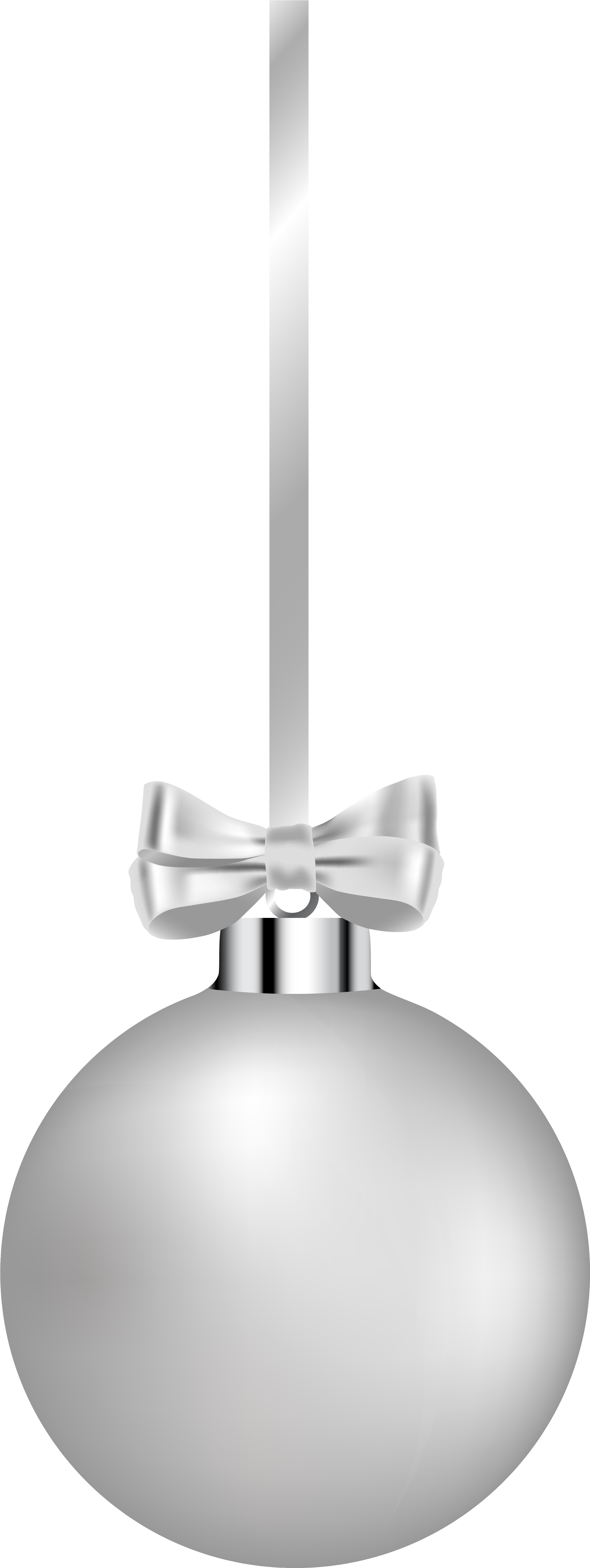 White Hanging Christmas Ball Png Clipart Imageu200b - White Christmas Ball Png (2438x6179), Png Download