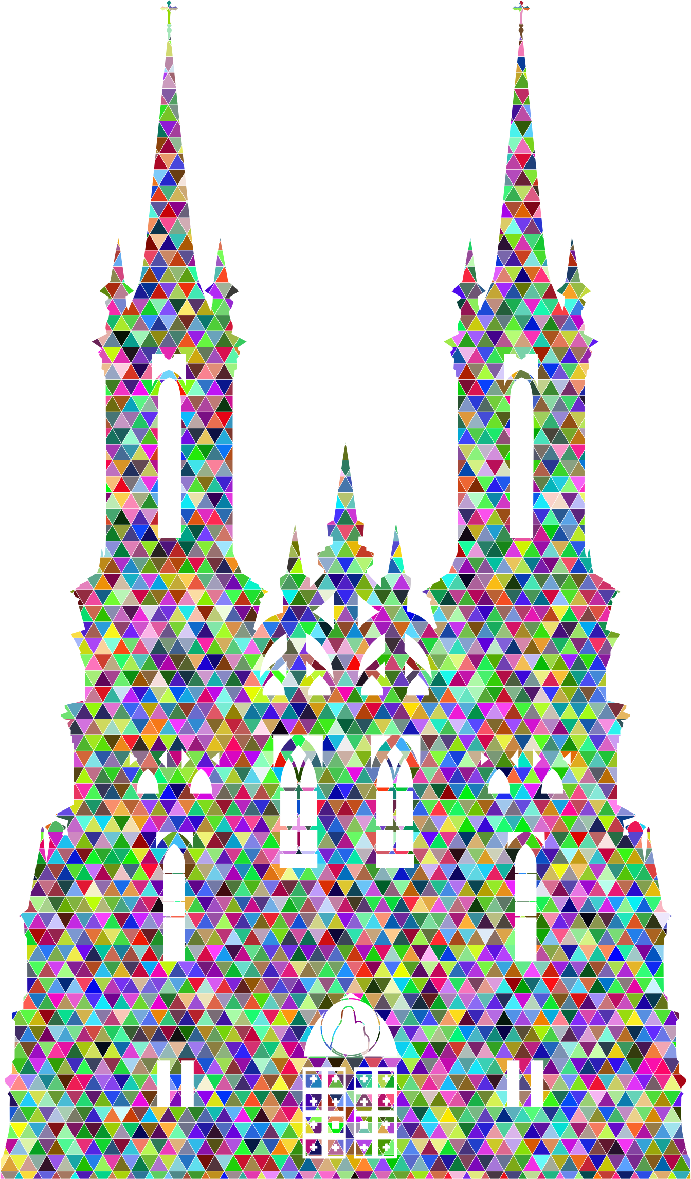 Catholic Church Catholicism Silhouette Christian Church - Prismatic Castle (439x749), Png Download