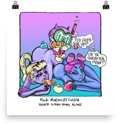 Home Alone- Illustrated Art Print - Home Alone (600x600), Png Download