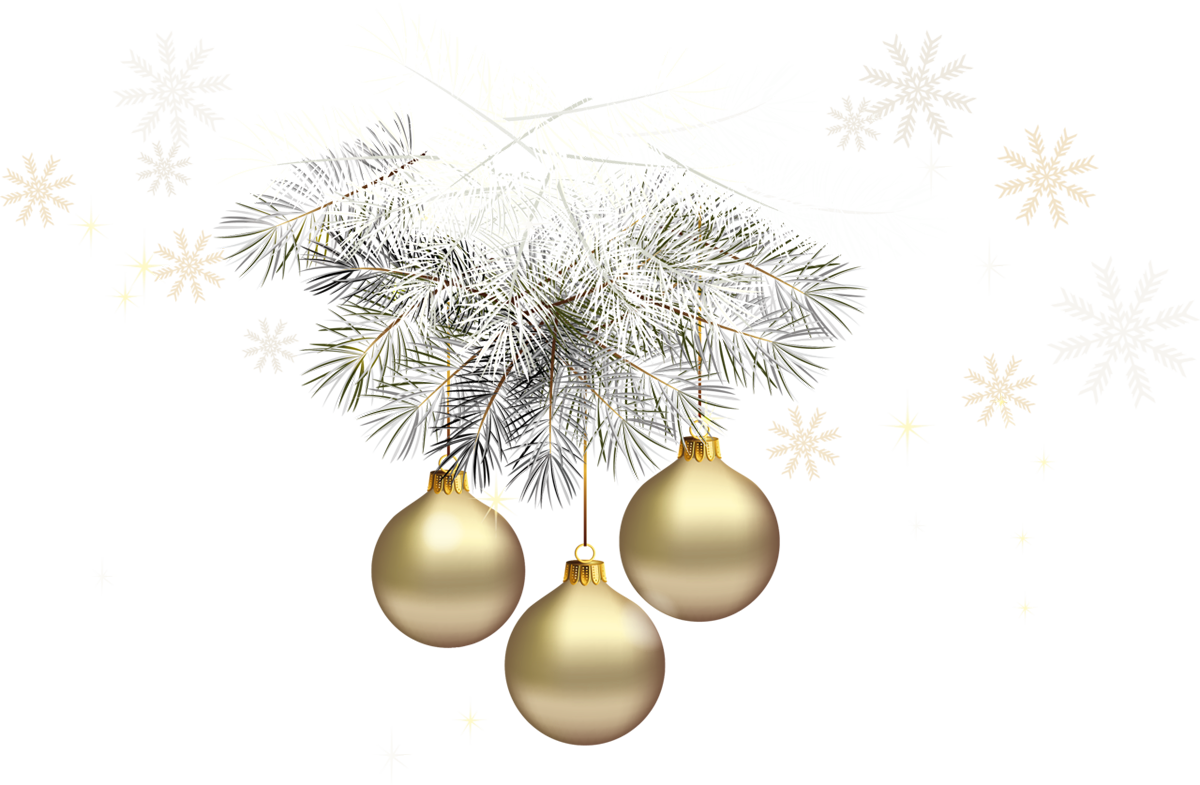 Silver Clipart Transparent - Gold Christmas Balls Png (600x393), Png Download