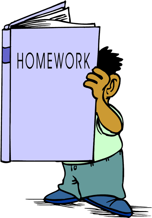 Clipart Homework Monitor - Cartoon Image Of Homework (517x750), Png Download