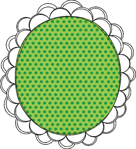 Doodle Frames Png - Keepsakequilting White Green Dots Fabric (549x602), Png Download