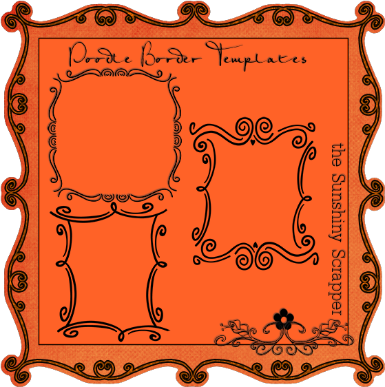 Cu Doodle Border Templates-$5 - Border Design Templates (600x600), Png Download
