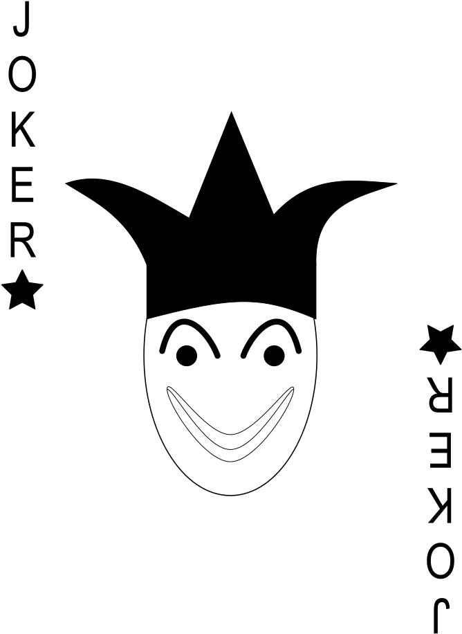 Cards Joker Black - Simple Joker Playing Card (731x1024), Png Download