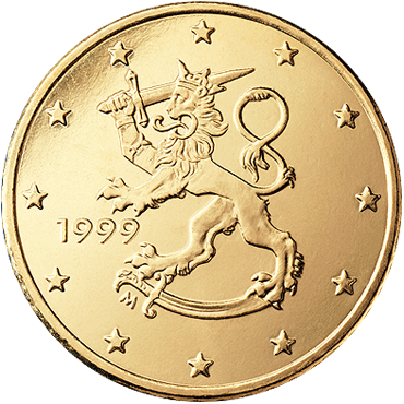50 Cent Coin Fi Serie 1 - 50 Cent Euro Lion (370x370), Png Download