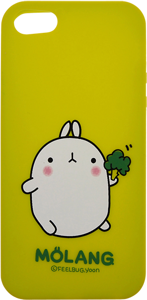 Silicone Iphone Case - Purple Molang (430x600), Png Download