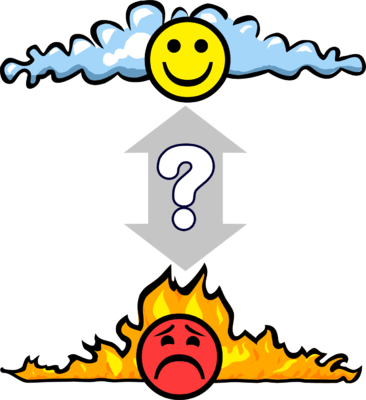 Heaven - Heaven Hell Clipart (366x400), Png Download