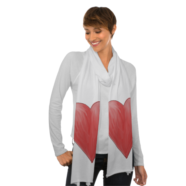 Watercolor Heart Scarves - Roupas Da Nova Era (650x650), Png Download