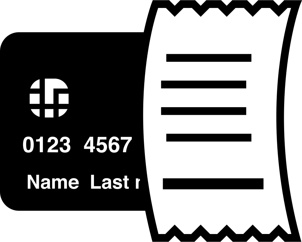 Credit Card And Purchase Receipt Comments - Icono Recibo Png (980x786), Png Download