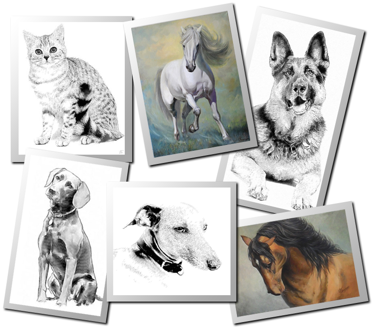 Pet Portrait Painting - Portrait (760x670), Png Download
