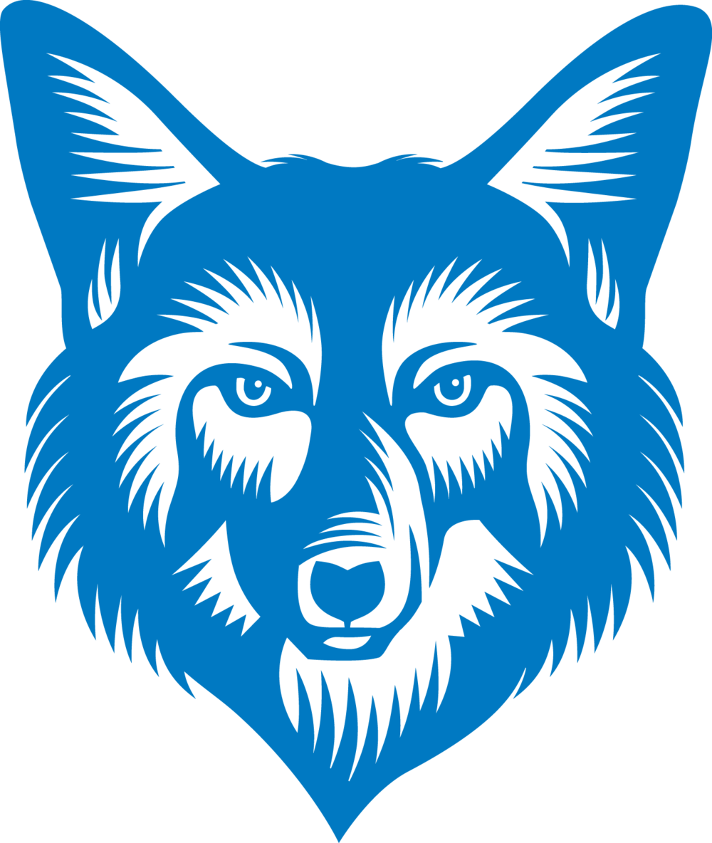 Gwcs Coyote Dkblue300 - Wolf (1000x1184), Png Download