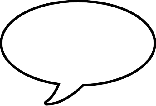 Speech Bubble Png - Speech Bubble Black Background (500x342), Png Download