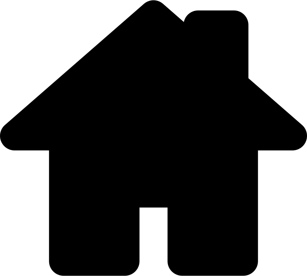 House Black Shape For Home Interface Symbol Comments - Home Symbol (980x882), Png Download