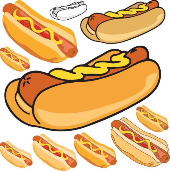 573 Hot Dog - Clip Art (596x600), Png Download