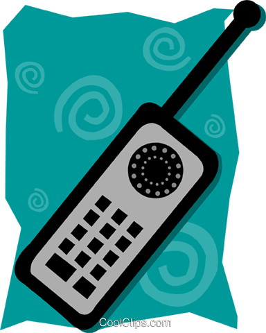 Cellular Phone Royalty Free Vector Clip Art Illustration - Illustration (384x480), Png Download