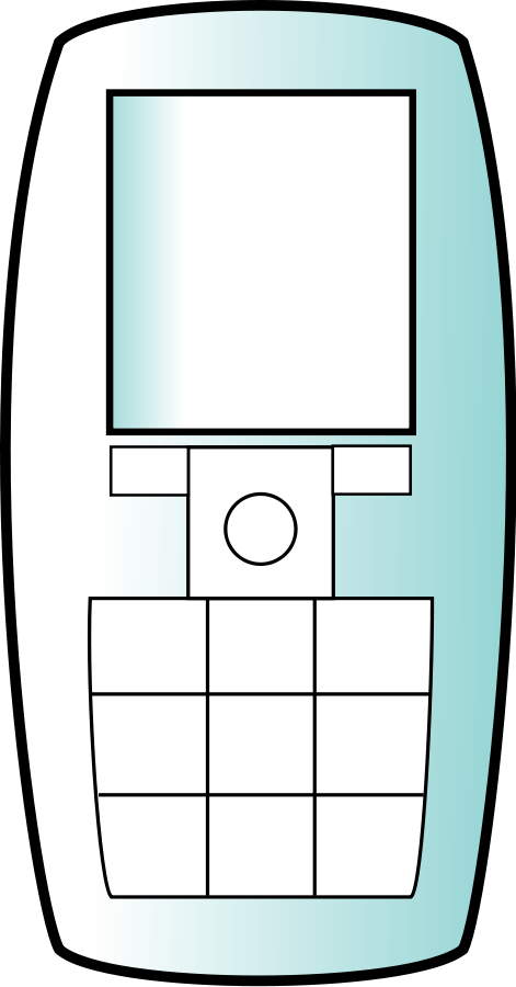 Free Vector Cellular Phone Clip Art - Somewhere In... Blog (312x597), Png Download