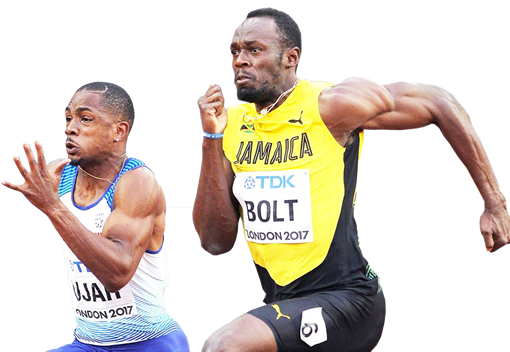 Usain Bolt With Transparent Background (666x351), Png Download