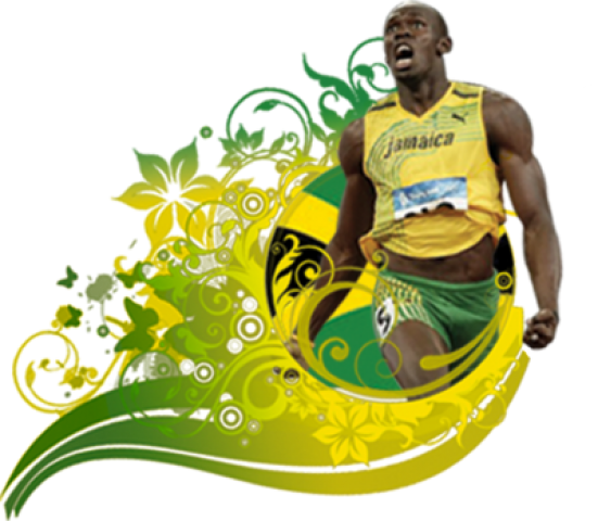 Usain Bolt Png Picture - Usain Bolt Logo Png (551x480), Png Download