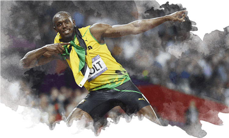 ¿qué Sabes De Usain Bolt - Usain Bolt Jamaica Olympics Signed 11x14 Photo Gold (750x474), Png Download