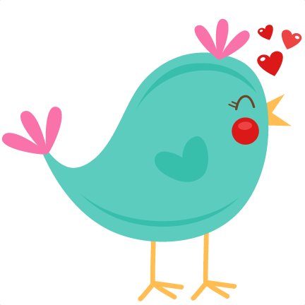 Png Royalty Free Library Cute Birds Clipart - Valentine Bird (432x432), Png Download