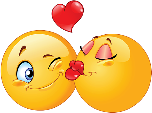 Kiss Smiley Png Pic - Emoticon Beso Con Corazon (500x410), Png Download