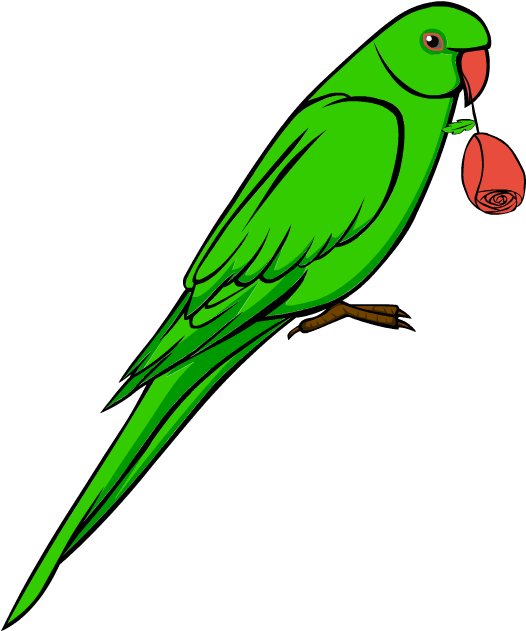 Parrot Birds Clipart - Hindi Information About Parrot In Hindi (600x630), Png Download
