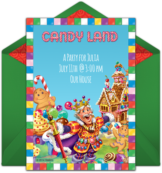 Candy Land Online Invitation - Candy Land King Candy Standee (650x650), Png Download