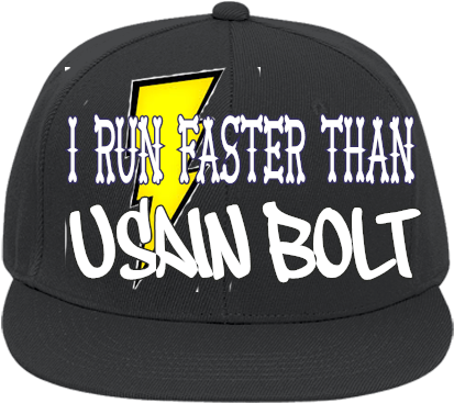 I Run Faster Usain Bolt - Baseball Cap (428x400), Png Download