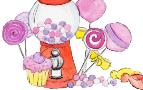 Candyland Fabric By Belmeginley On Spoonflower - The Amazing World Of Gumball (470x403), Png Download