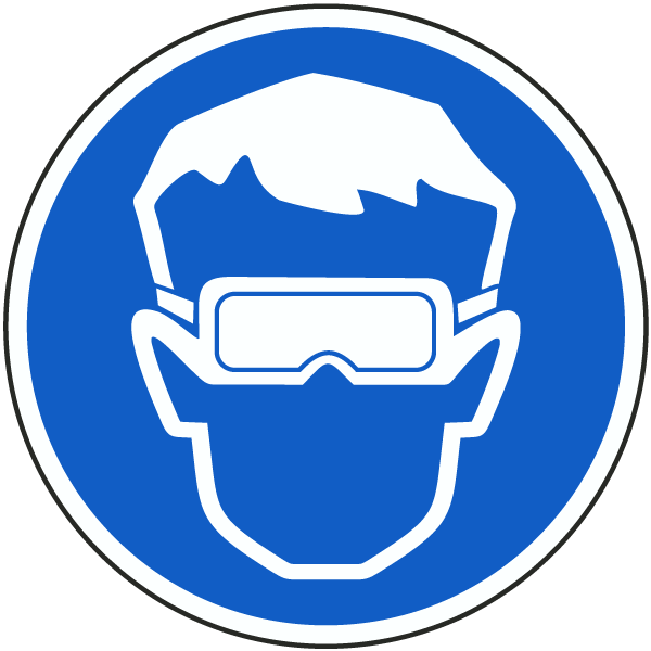 Download - Safety Goggles Must Be Worn Sign (600x600), Png Download