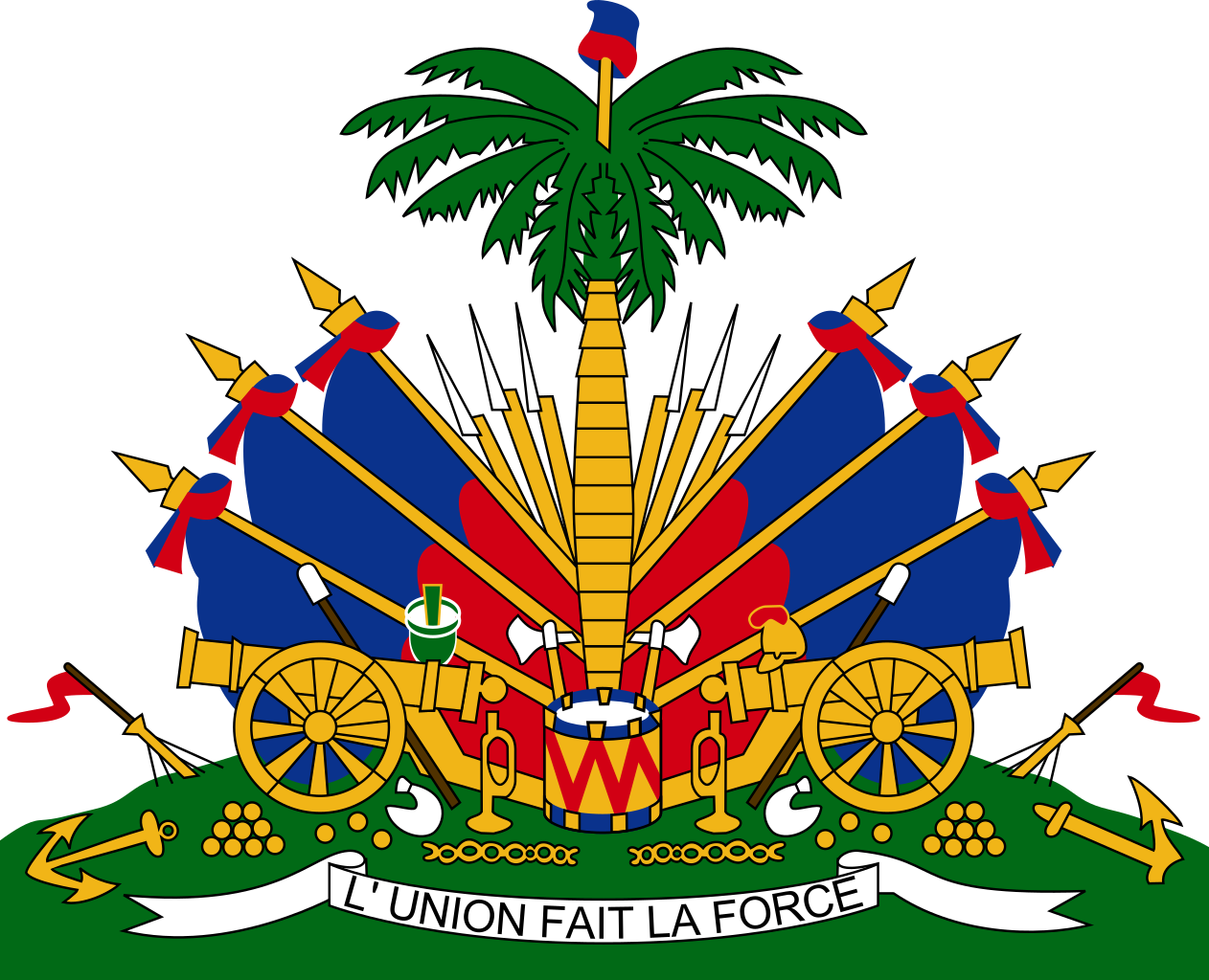 Center Of Haitian Flag (1200x974), Png Download