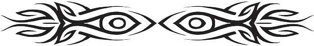 Eyes, Eye, Symbol, Curves, Lines, Art, Abstract, Line - Ojos Tribales (640x320), Png Download