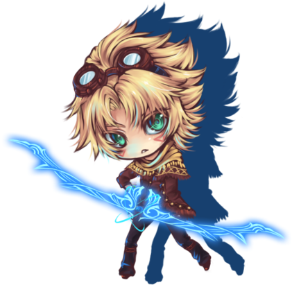 League Of Legends And Ezreal Image - League Of Legends Chibi Ezreal (500x452), Png Download