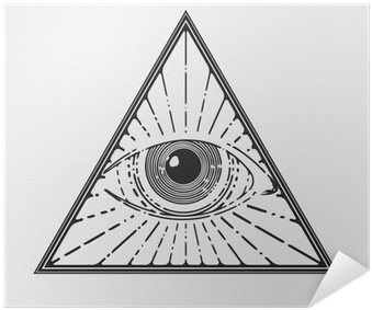 All Seeing Eye Symbol, Vector Illustration Poster • - Illuminati Symbol Vector (400x400), Png Download