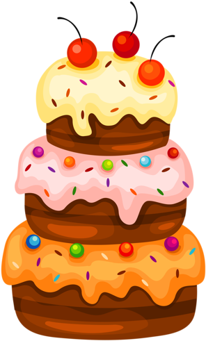 Cupcakes Clipart Candyland - Dibujo De Pasteles De Cumpleaños Png (314x500), Png Download