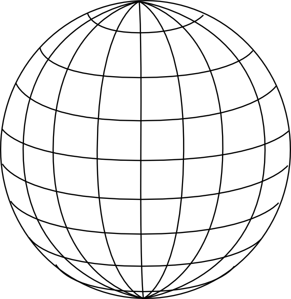 Globe Wire Grid (582x597), Png Download