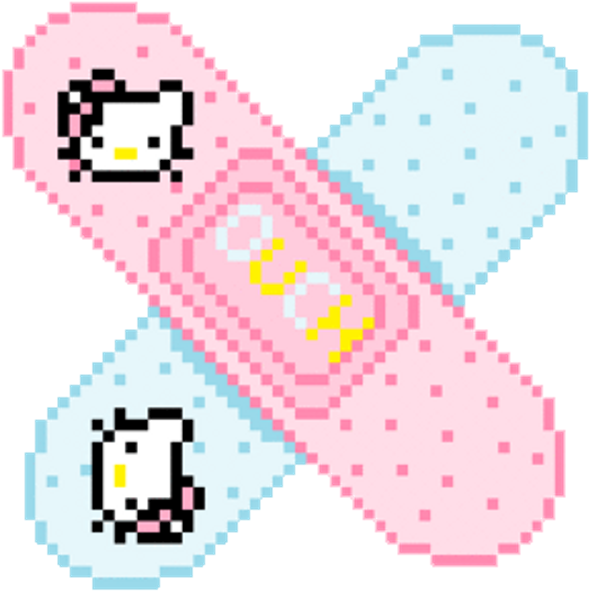 Scbandaid Bandaid Stickers Edit Edits Png Head Face - Pixel Band Aid (1024x1024), Png Download