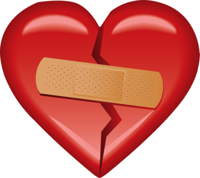 Source - - Heart With Bandaid Png (400x356), Png Download