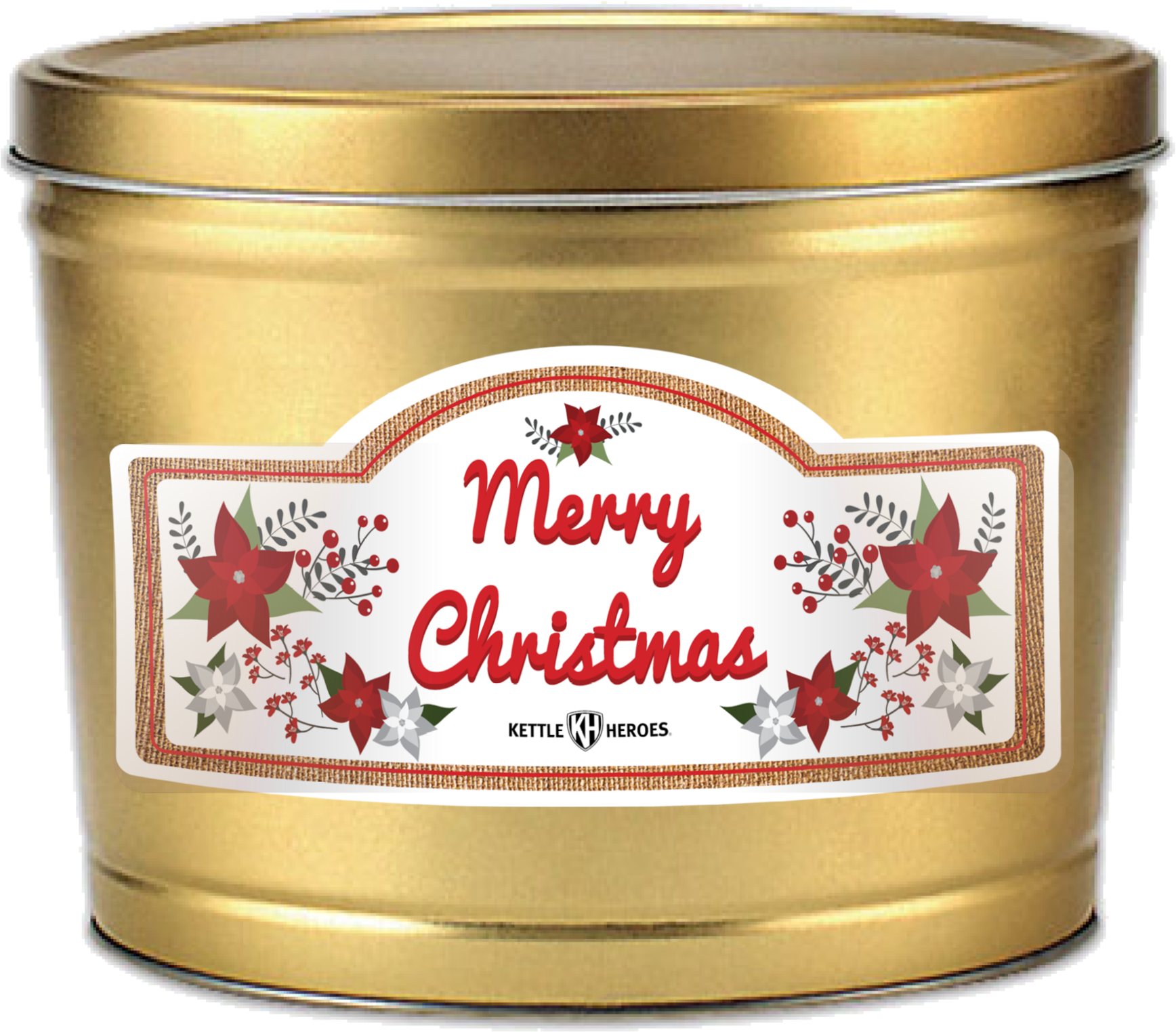 Popcorn Gift Tin - Christmas Day (2048x2048), Png Download