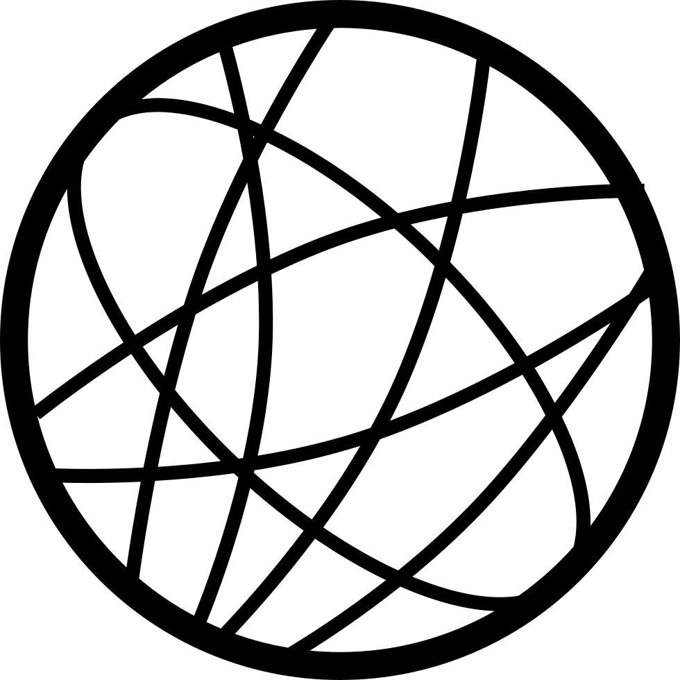 Circle With Irregular Grid Lines Comments - Circle With Lines (980x980), Png Download