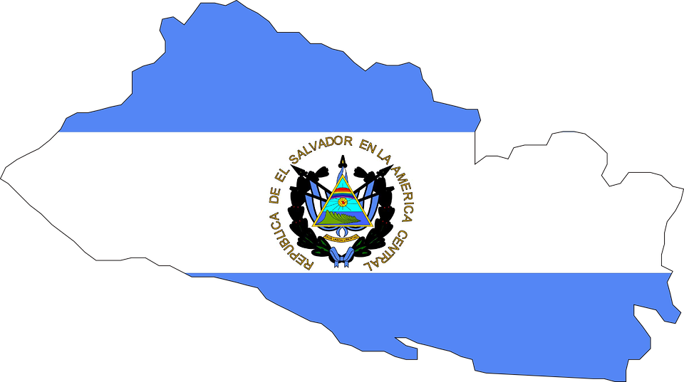Fredy Ochoa, El Salvador - El Salvador Mapa Bandera (607x340), Png Download