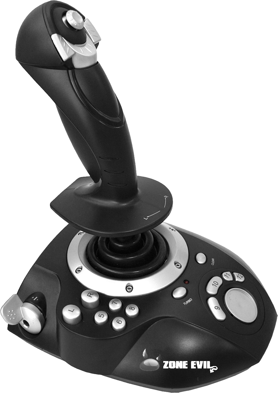 Zone Evil Black And Silver Joystick Png Image - Joystick Png (940x1328), Png Download