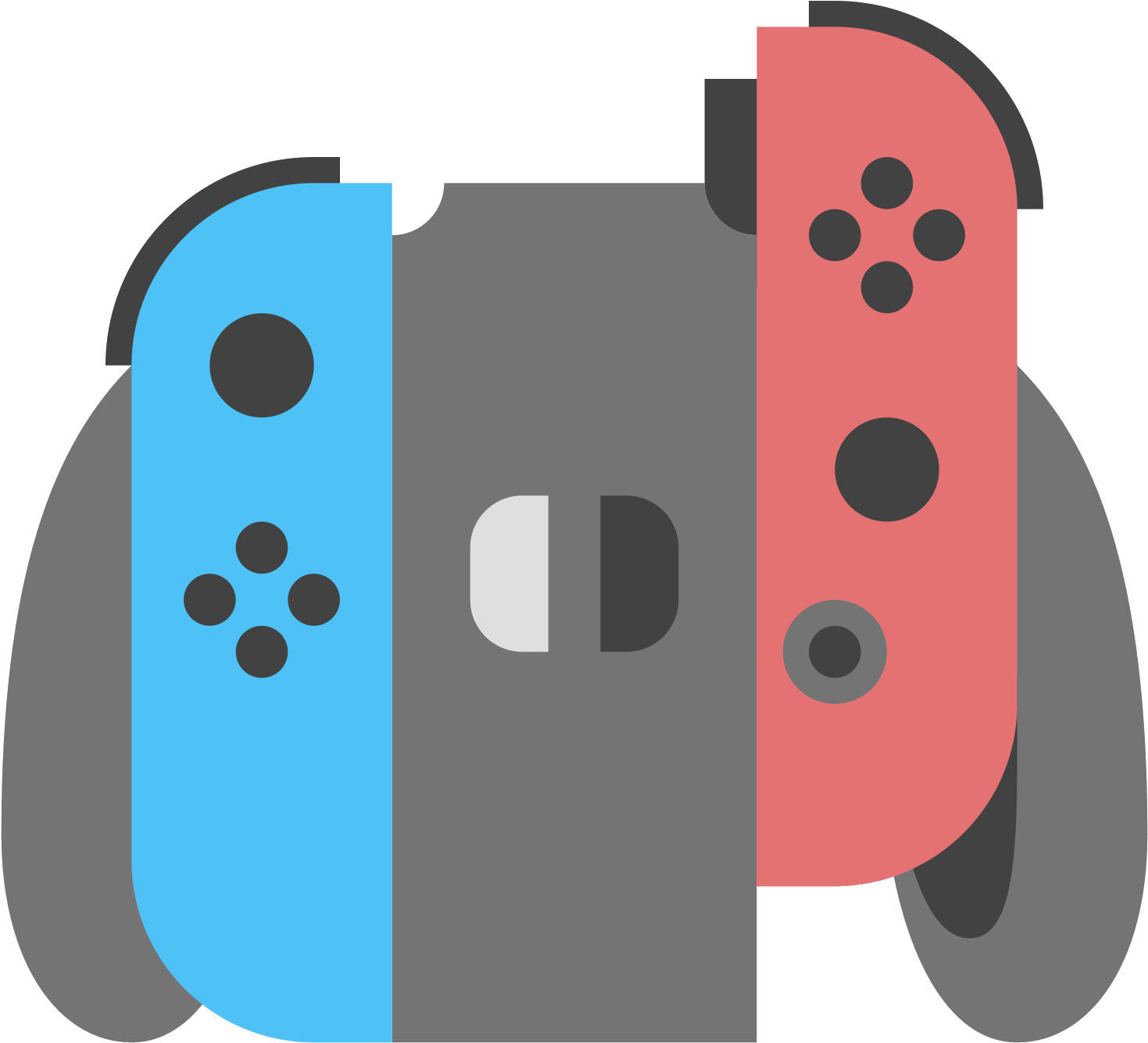 Joystick Clipart Nintendo - Nintendo Switch Controller Cartoon (1600x1600), Png Download