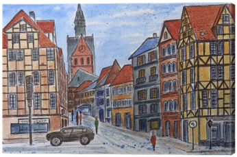 Watercolor Drawing Of Hanover - Painting (400x400), Png Download