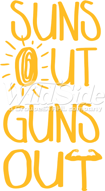 Suns Out Guns Out Stock Transfer - Heat Press (675x675), Png Download