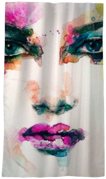 Woman Portrait - Painting Of Woman Face (400x400), Png Download