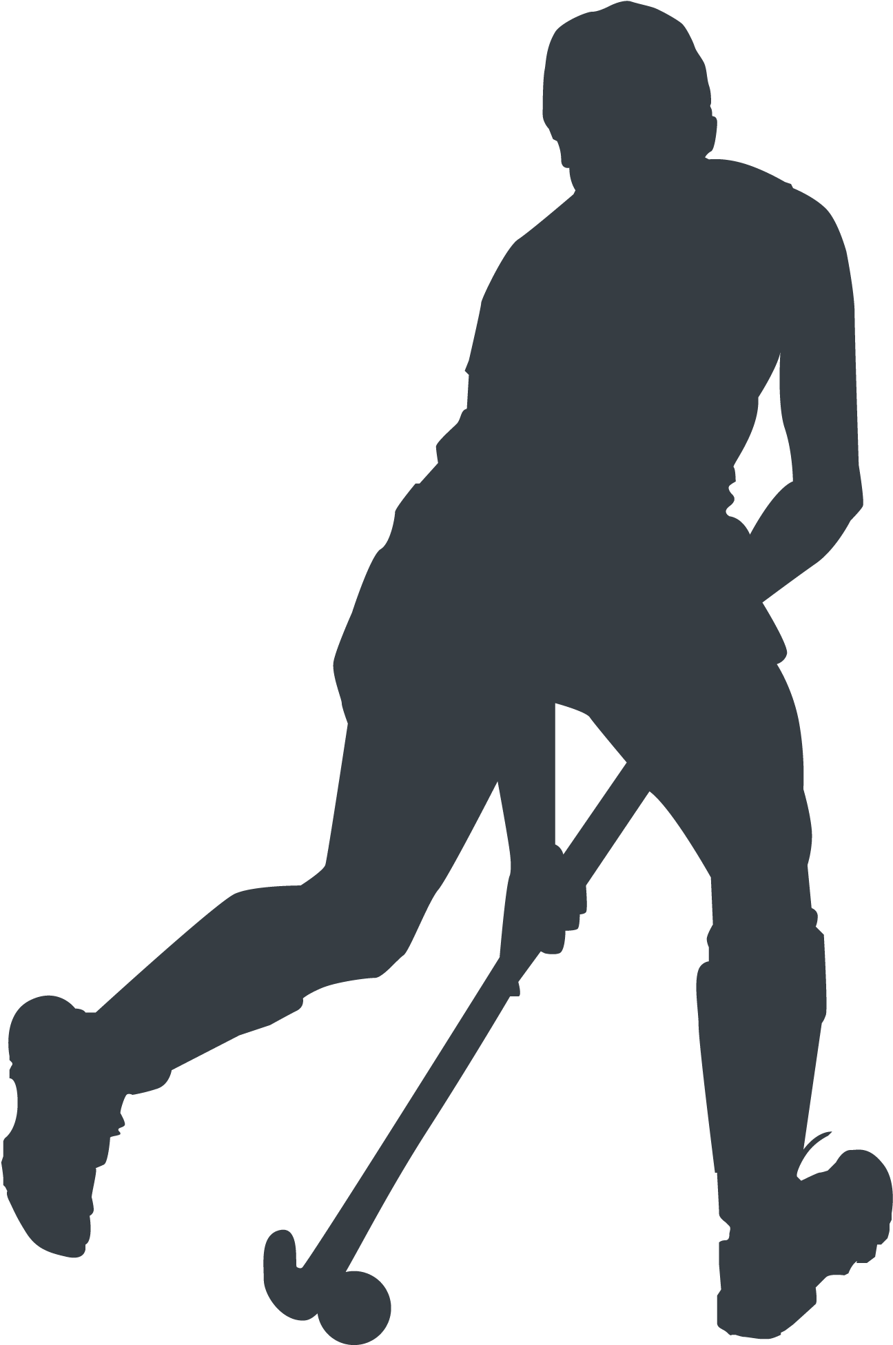 Athlete Silhouette - Field Hockey (2271x2021), Png Download