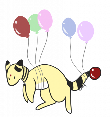 Ampharos Learned Fly - Pokémon Go (378x400), Png Download